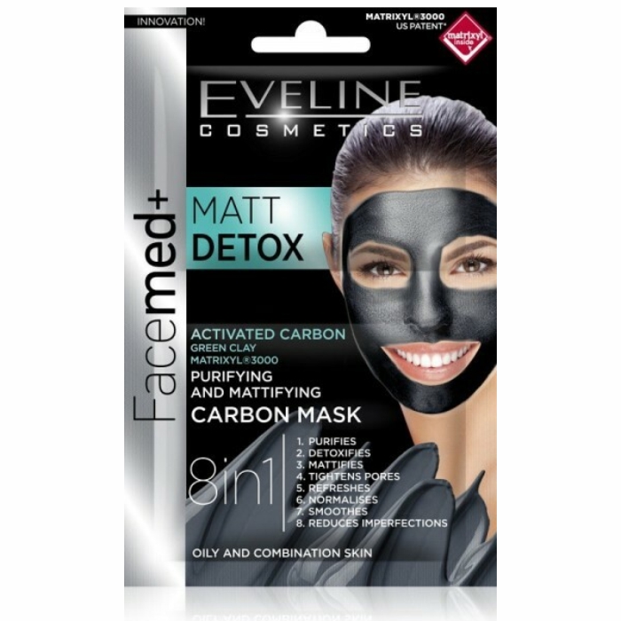 Eveline FACEMED PURIFYING Face mask 2x5ml Matt detox