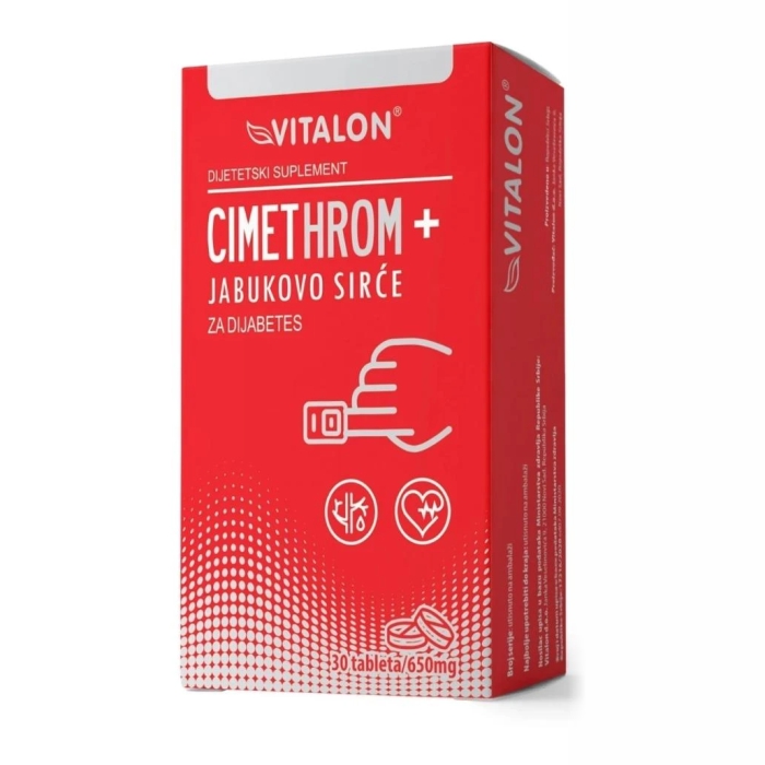 VITALON CIMET HROM+JABUKOVO SIRCE TBL 30X650MG