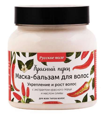 Maska-regenerator za kosu Crvena paprika, serije Rusko polje 280ml