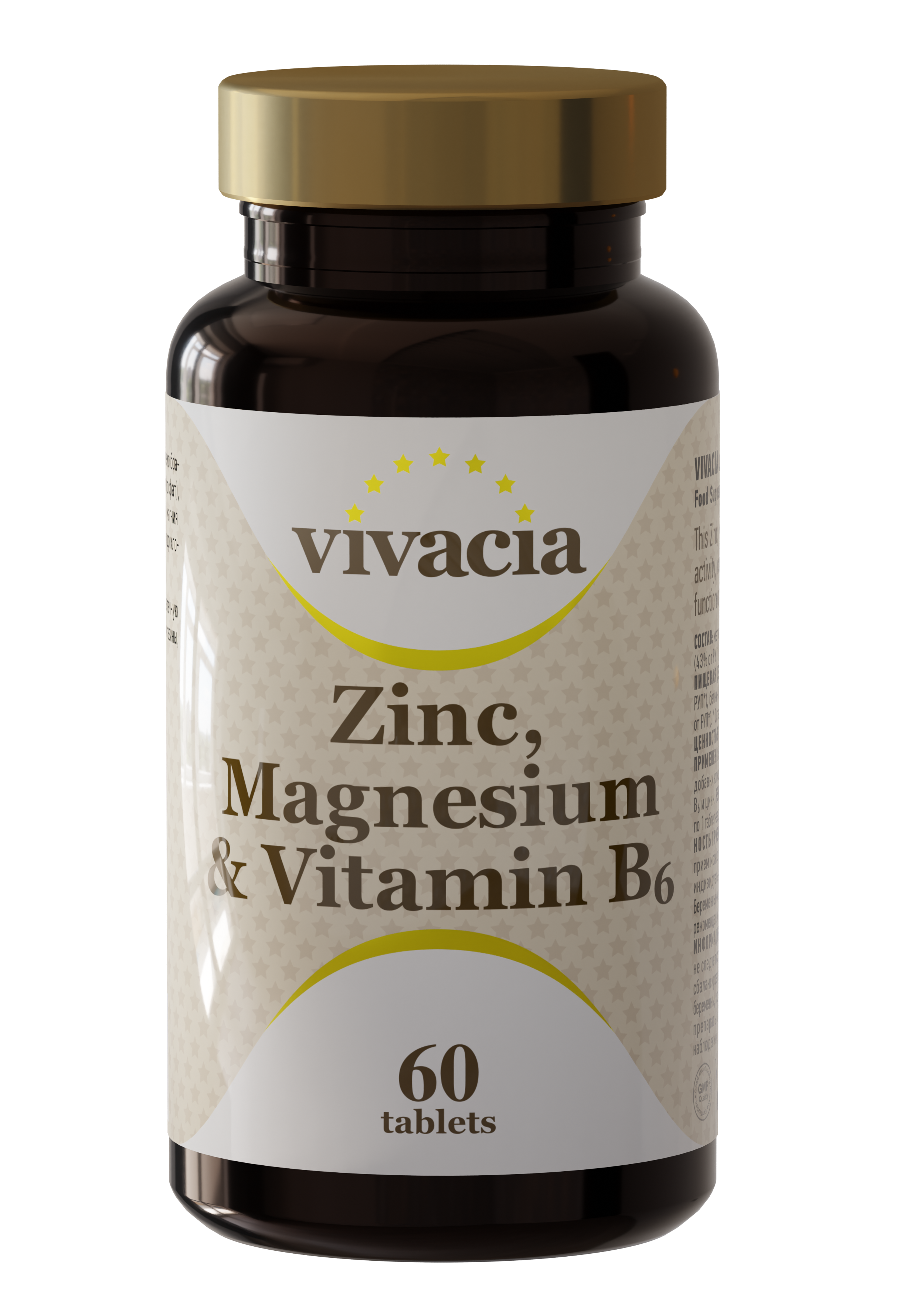 VIVACIA Zinc Magnesium Vitamin B6 60 tableta