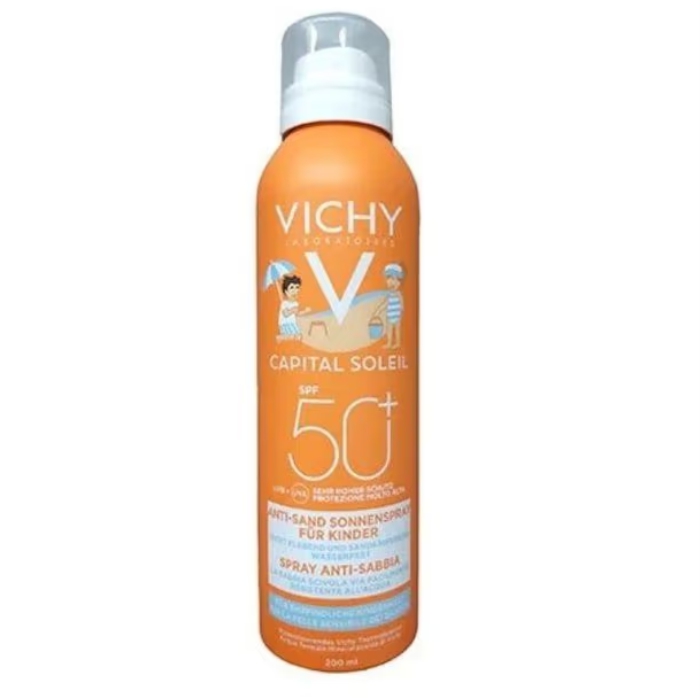 Vichy Capital Soleil Dečiji sprej za zaštitu od sunca protiv prilepljivanja peska na kožu SPF50+ 200ml