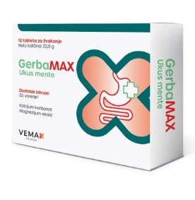 GerbaMAX tablete za žvakanje menta A12