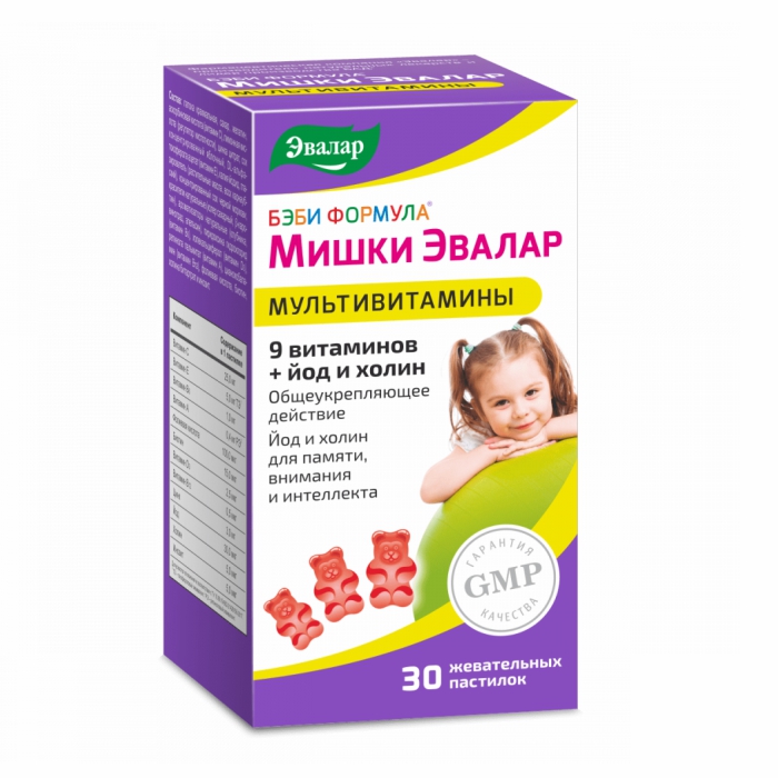 EVALAR BEBI MEDVEDI MULTIVIT.TBL.A60