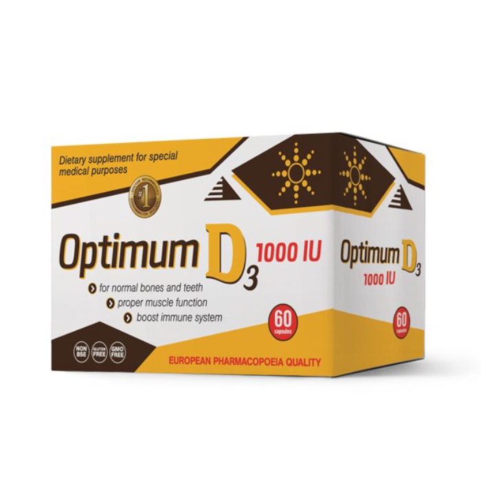 Optimum D3 1000IU 60 kaspula 