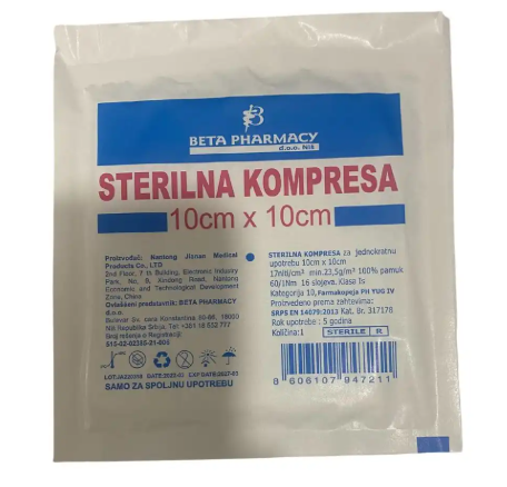 TOSAMA KOMPRESE STER 10X10 40KOM