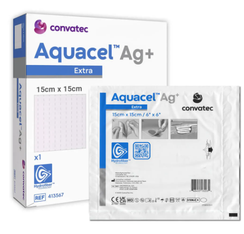 Aquacel Ag+Ext.Hf 15 × 15 cm, 5 komada