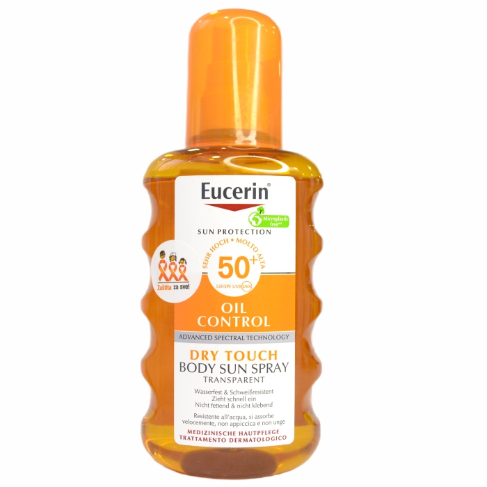 Eucerin SUN Transparentni sprej za telo SPF50 200ml