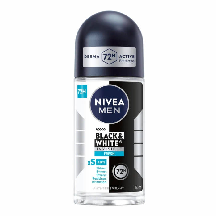 Nivea Deo Roll On 50ml Black & White Invisible Fresh For Men