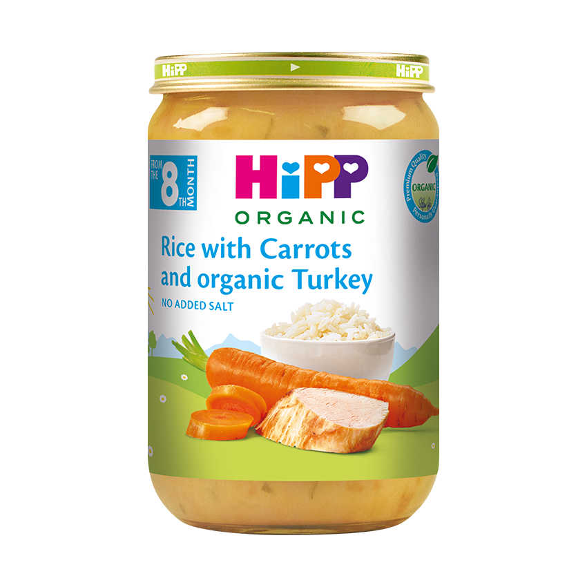 HIPP Obrok Pirinač sa šargarepom i ćuretinom 220g