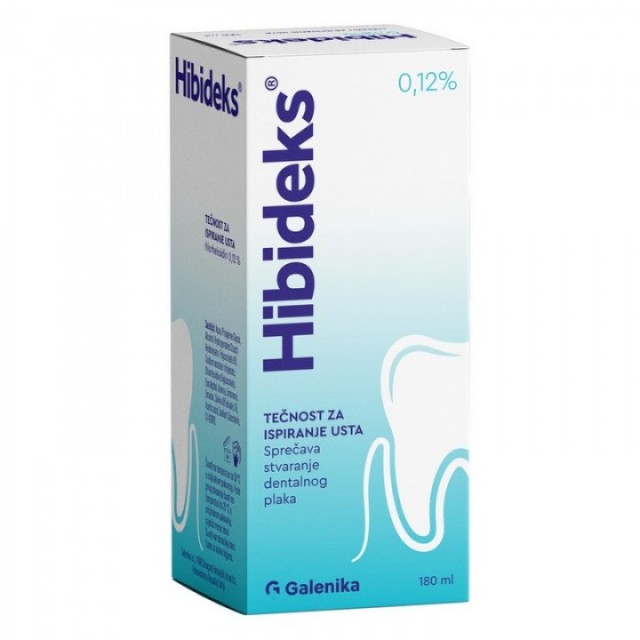 Hibidex rastvor za ispiranje usta, 0,12%, 180ml