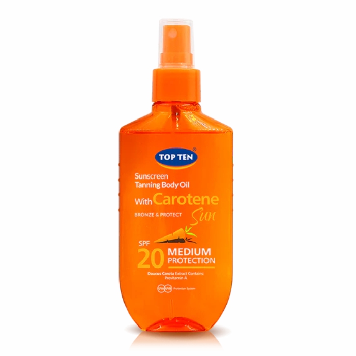 Top Ten Tanning Oil With Carotene SPF20 150ml