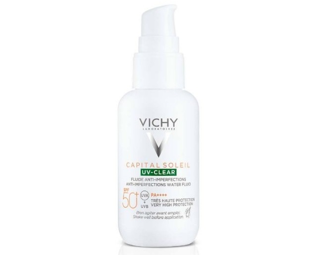 Vichy Capital Soleil UV Clear Fluid za zaštitu od sunca protiv nepravilnosti SPF50+ 40ml