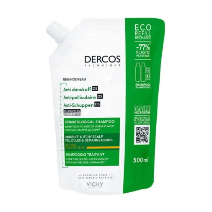Vichy Dercos Sampon protiv peruti za suvu kosu eco refill 500ml