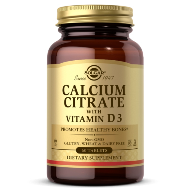 SOLGAR CALCIUM CITRATE + VITAMIN D3 tabl. a'60