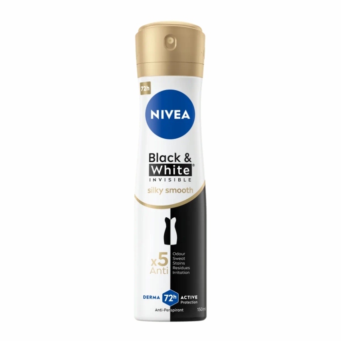 Nivea Deo Spray 150ml Black & White Invisible Silky Smooth