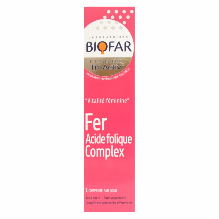 BIOFAR efervete FER acide folique complex a'15
