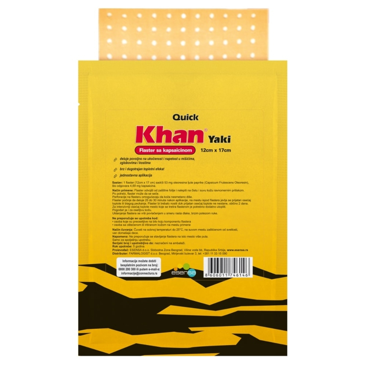 KHAN Yaki flaster a'1 sa kapsaicinom Quick