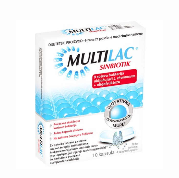 Multilac Sinbiotik, 10 kapsula