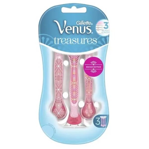 Gillette Venus Treasures pink, zenski brijac 3 kom