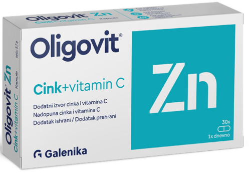 OLIGOVIT Zn + vit C, 30 caps