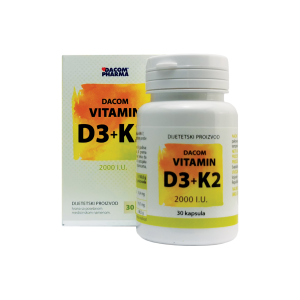 Dacom Vitamin D3 2000IU + K2, 30 kapsula