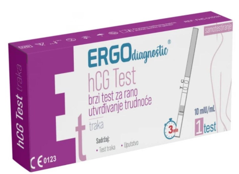 Ergo Diagnostics test za trudnoću traka, 1 komad