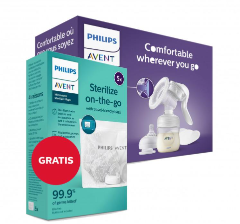 AVENT PUMP.IZMAZ.NATUR+ KESE ZA STERILI.