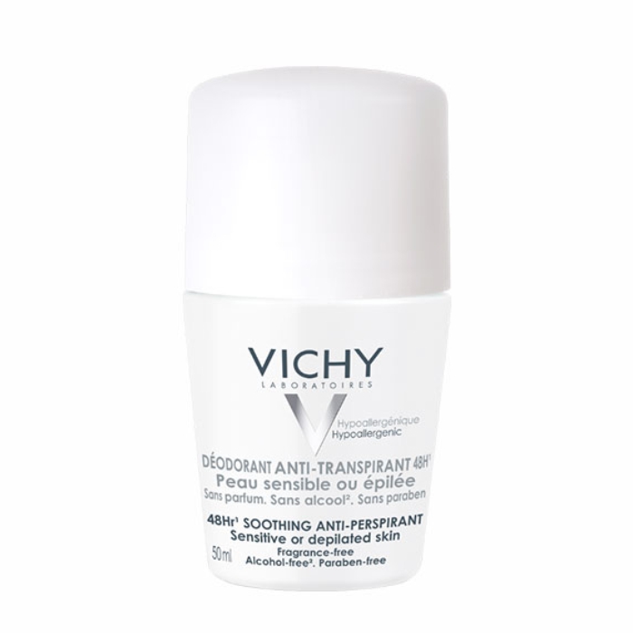 Vichy Deo Roll-on dezodorans za regulaciju znojenja do 48h za osetljivu i depiliranu kožu
