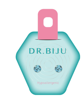 Dr. Biju minđuše 5.3mm svetlo plave krug DXI53C202