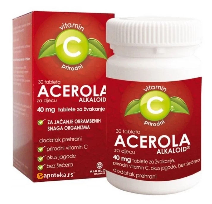Acerola Alkaloid 40mg, 30 tableta za žvakanje