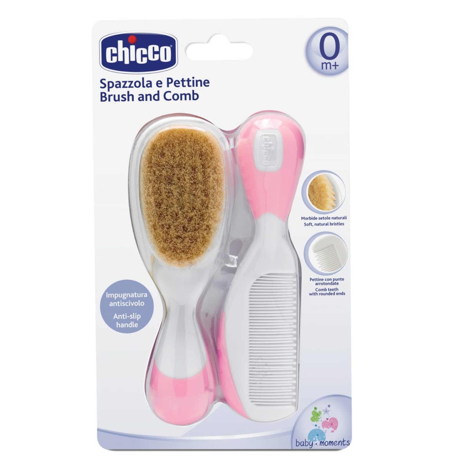 Chicco Ces + četkica prirodna dlaka Roza