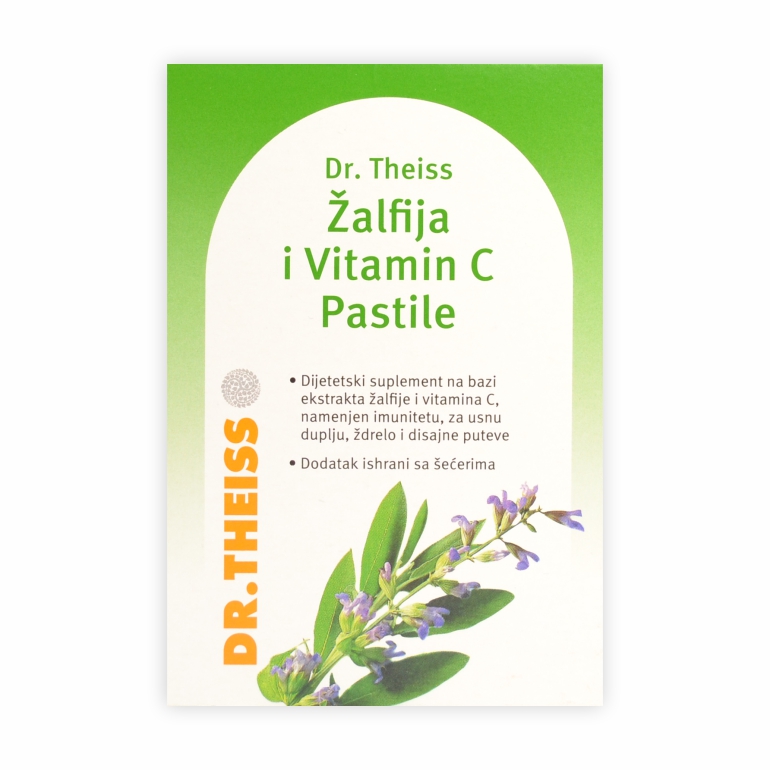 Dr.Theiss Žalfija i Vitamin C pastile, 24kom.