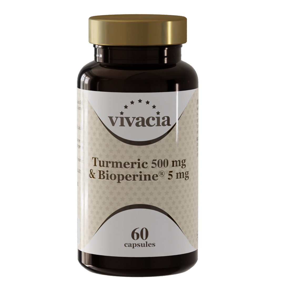 VIVACIA Turmeric 500mg, Bioperine 5mg 60 kapsula 