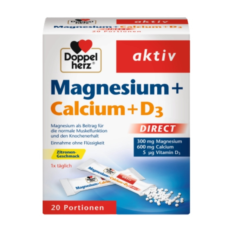 Doppelherz Aktiv Magnezijum+Kalcijum+D3 20 direkt kesica