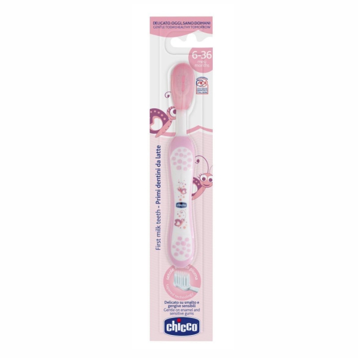 CHICCO Četkica za zube Roza 6+meseci 69581