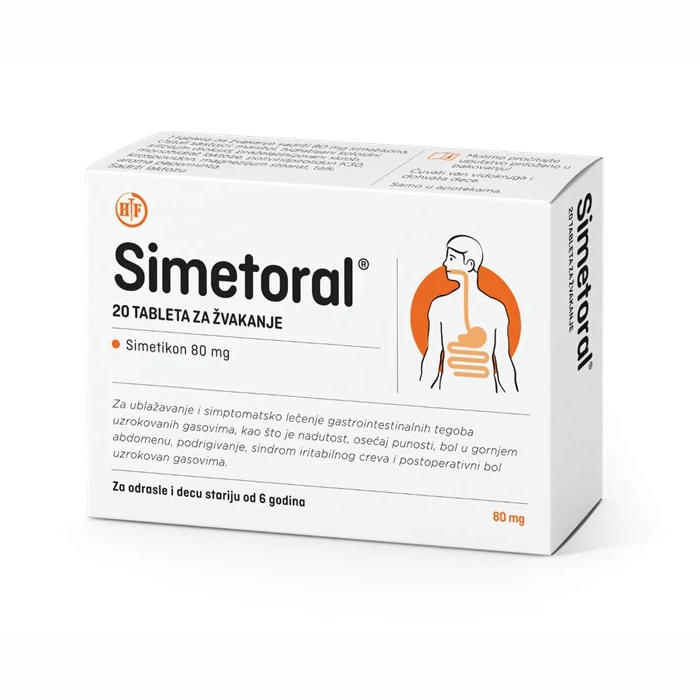 Simetoral tablete za žvakanje, 20tabl.