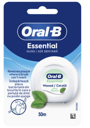 Oral-B Essential Floss voštani konac za zube, 50 m