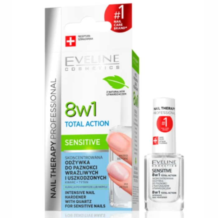 Eveline NAIL THERAPY 8in1 Total Action SENSITIVE12ml