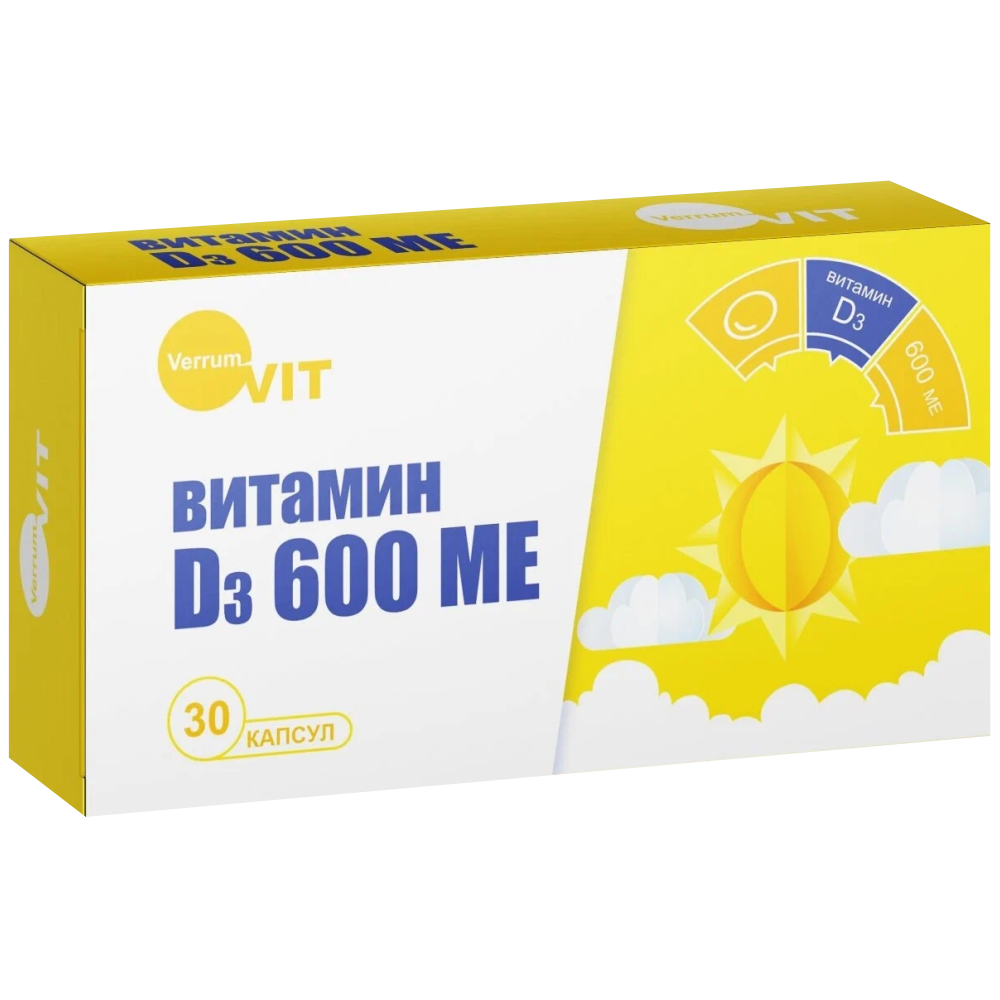Verrum-Vit Vitamin D 600IU 30 kapsula