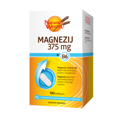 NW Magnezijum 375mg + vitamin B6, 100 kapsula
