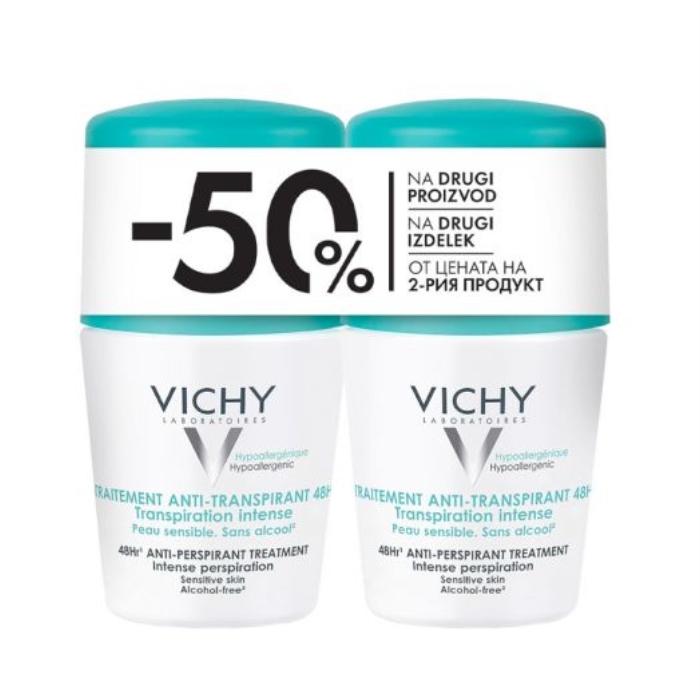 Vichy Deo Roll-on dezodorans za regulaciju prekomernog znojenja 48h Promo