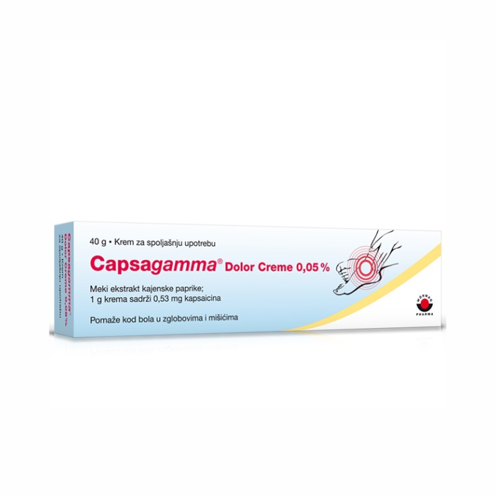 Capsagamma Dolor creme, 0,05%, 40g