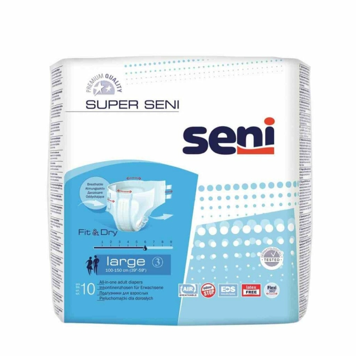Seni Super L (3) pelene, 10 kom.