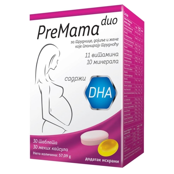 Premama Duo, 30 kapsula + 30 tableta