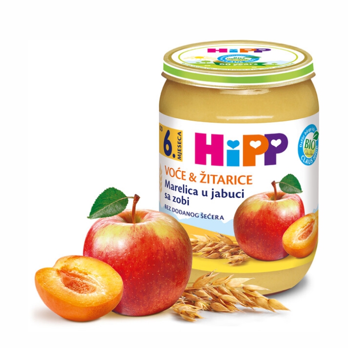 HIPP Voće Kajsija u jabuci sa ovsom 190g