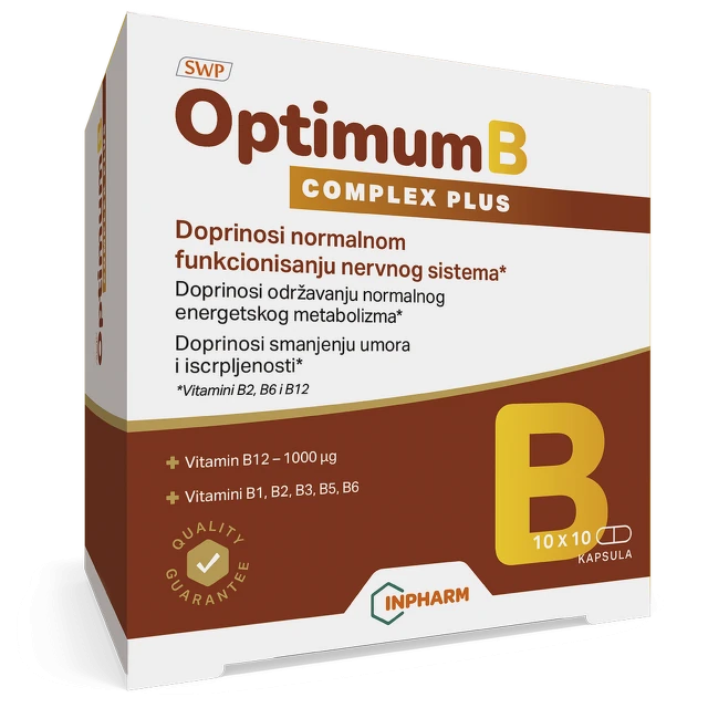 Optimum B Complex Plus, 100 kapsula