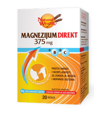 NW Magnezijum Direkt 375mg, 20 kesica