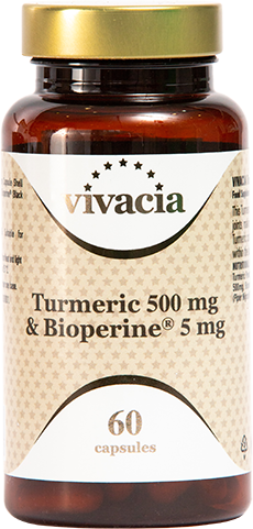 VIVACIA Turmeric 500mg, Bioperine 5mg caps. a60
