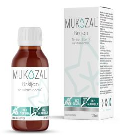 Mukozal Bršljan sa Vitaminom C bez Alkohola i šećera, 125 ml