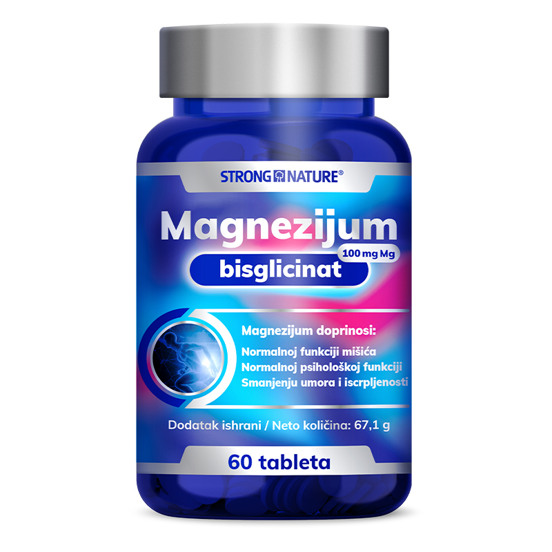 Strong Nature Magnezijum bisglicinat, 60 tableta